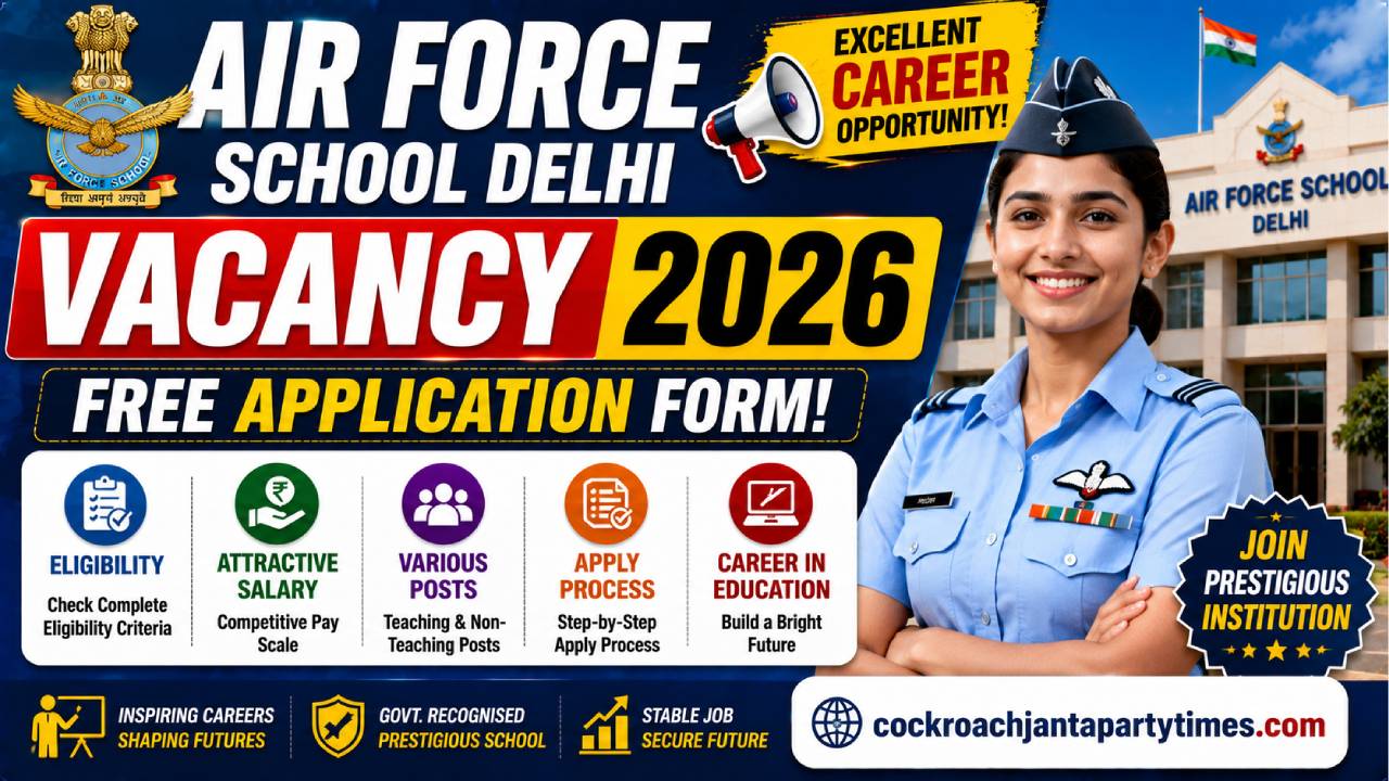 Air Force School Delhi Vacancy 2026