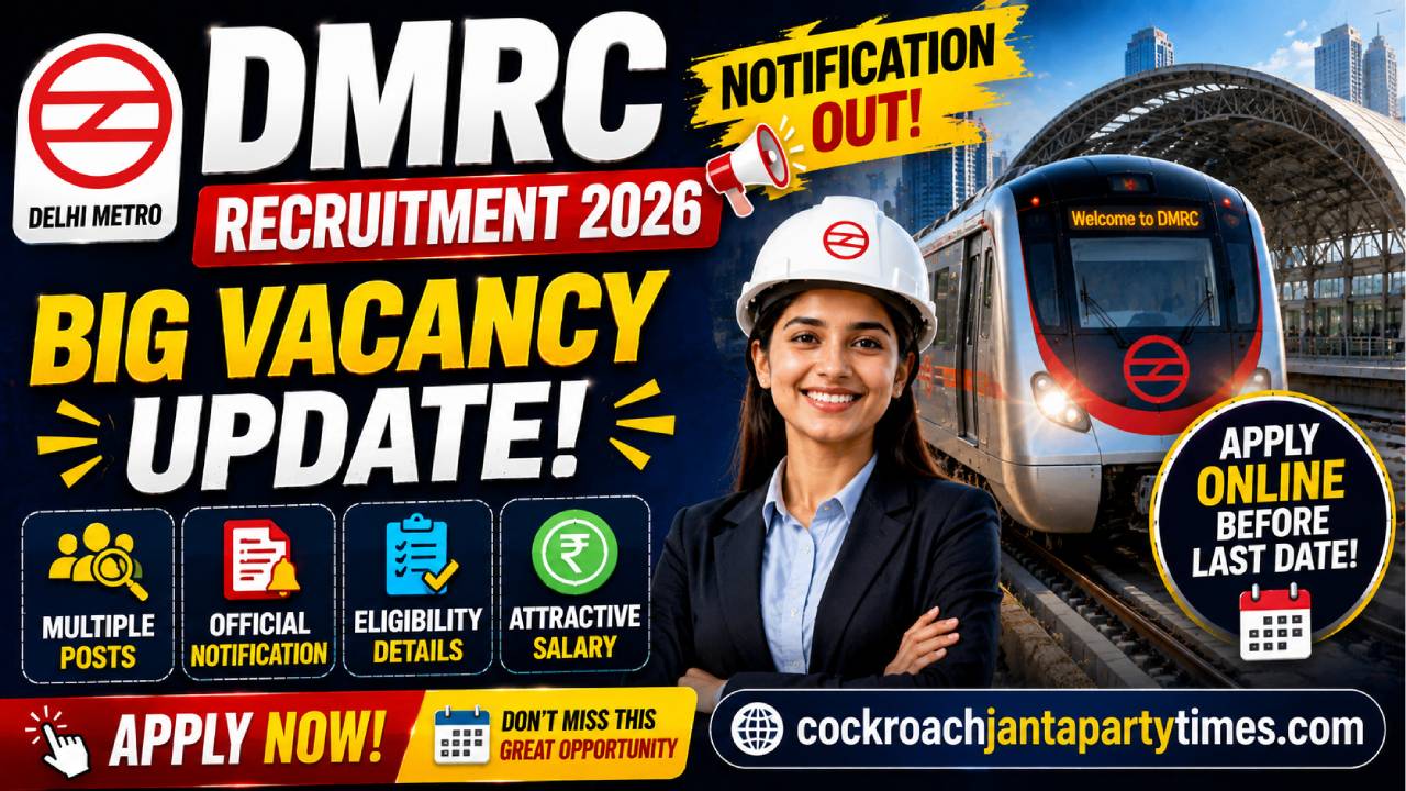 DMRC Recruitment 2026, Delhi Metro Vacancy 2026, DMRC Apply Online