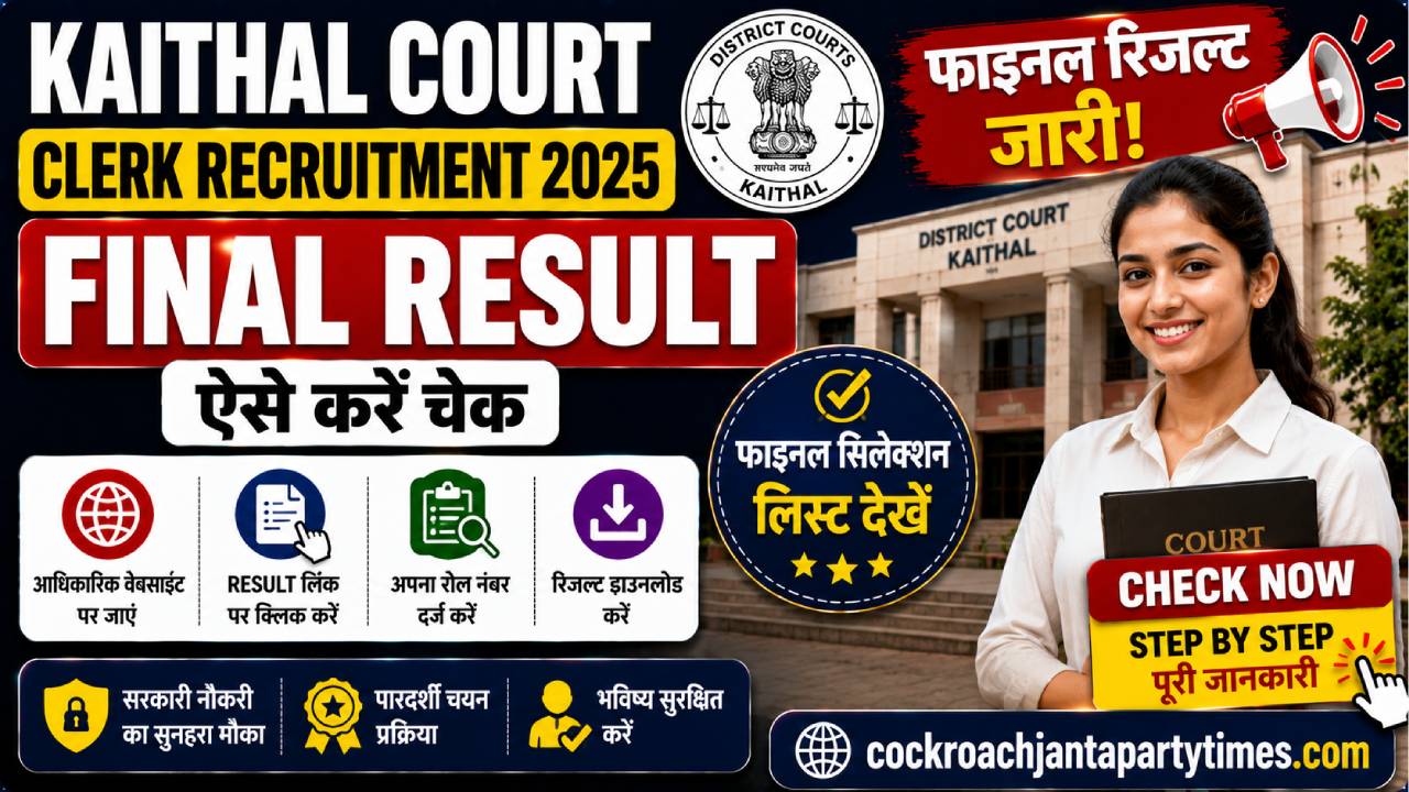 Kaithal Court Clerk Recruitment 2025