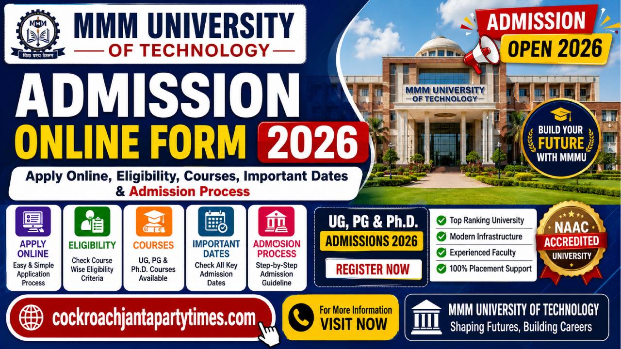 MMM University of Technology Admission Online Form 2026