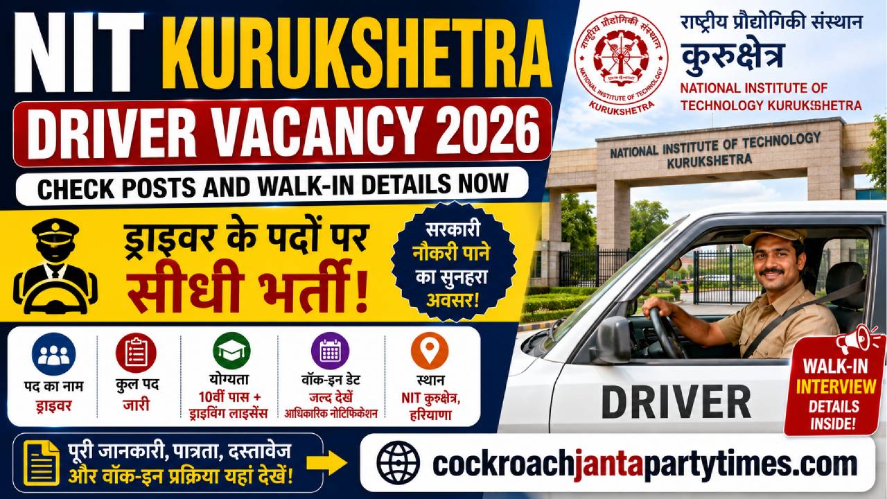 NIT Kurukshetra Driver Vacancy 2026