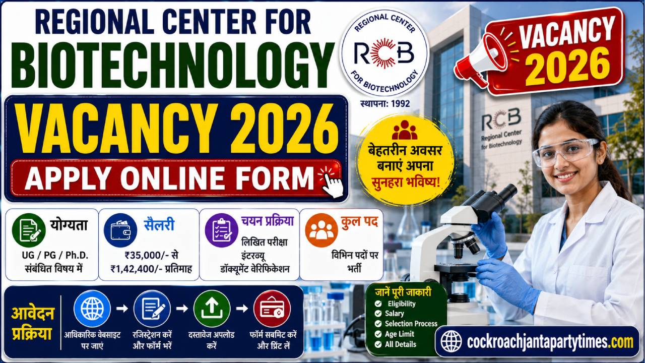 Regional Center for Biotechnology Vacancy 2026