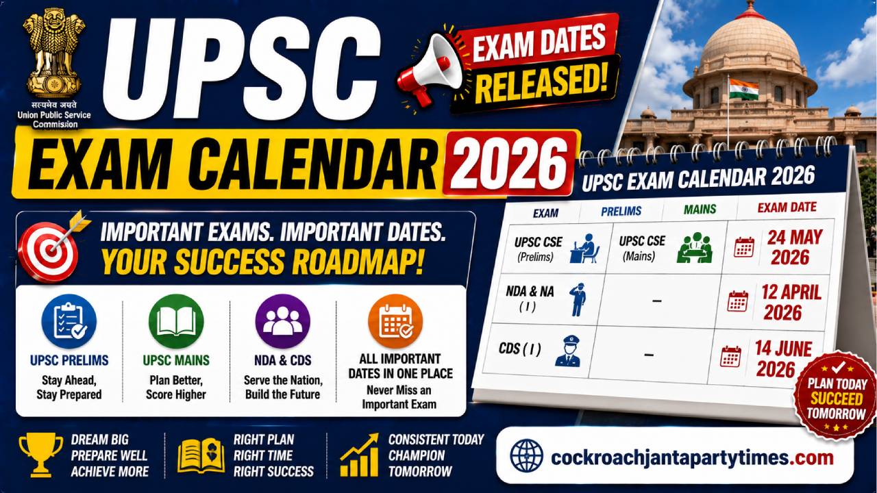 UPSC Exam Calendar 2026