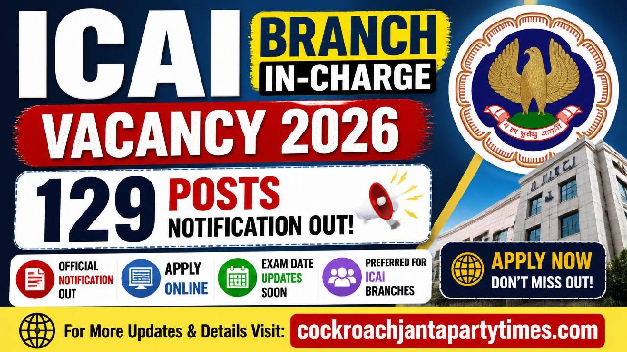 ICAI Branch In-Charge Vacancy 2026