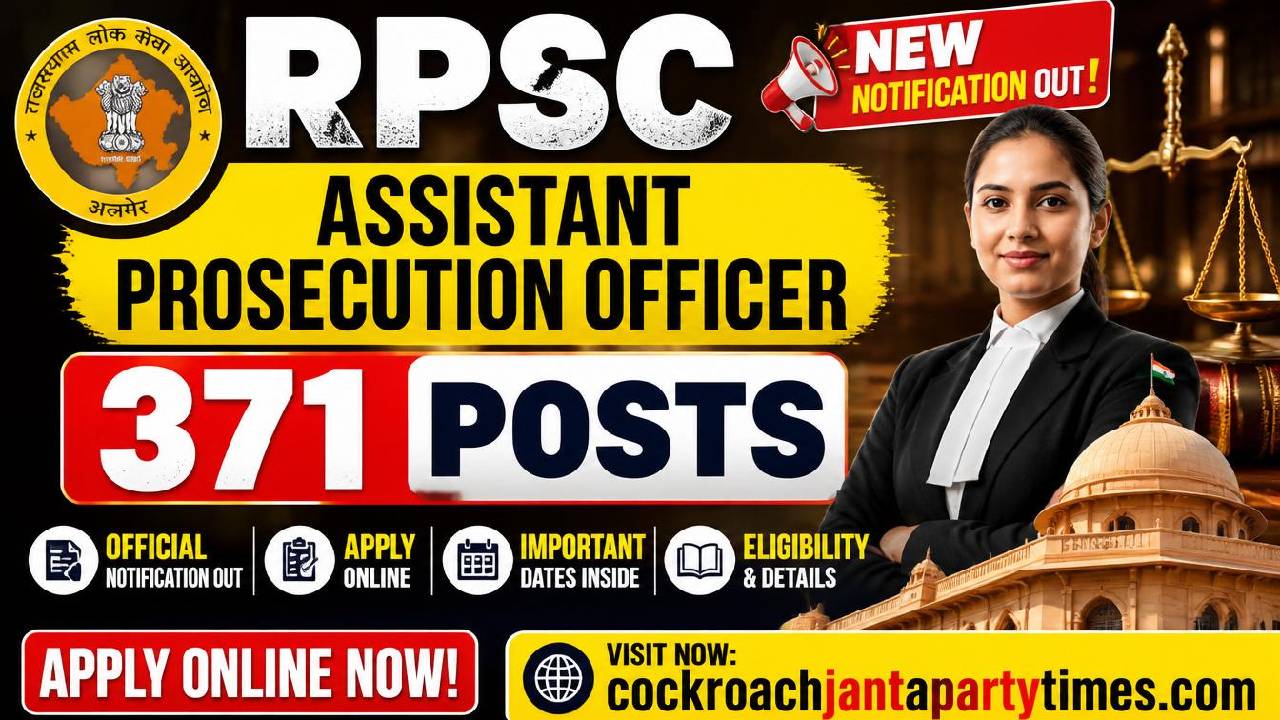 RPSC Assistant Prosecution Officer Recruitment 2026